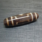 High Quality 2 Diamond Eyes Old Himalayan Indo Tibetan Agate DZI Bead